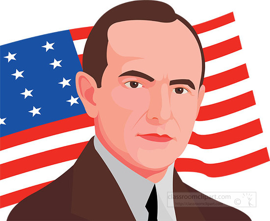 American Presidents Clipart-calvin-coolidge-american-president-flag