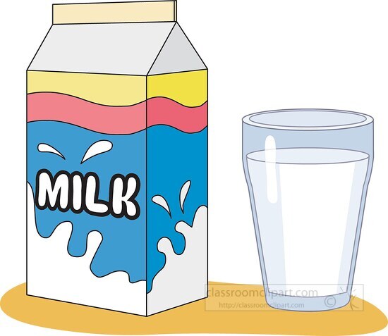 Cartoon Glass Of Milk Clipart Classroom Clip Art