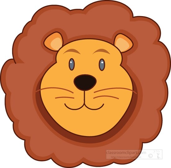 cartoon lion face clipart - Classroom Clip Art