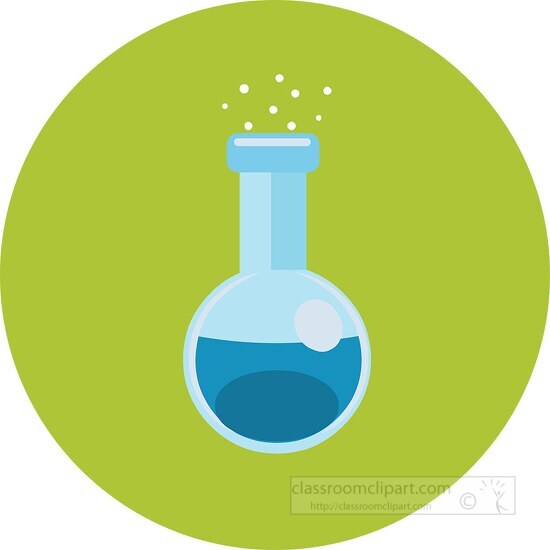 chemical beaker round icon clipart Classroom Clip Art
