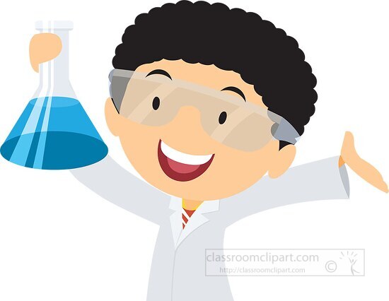 chemistry student wearing safety goggles clipart Classroom Clip Art