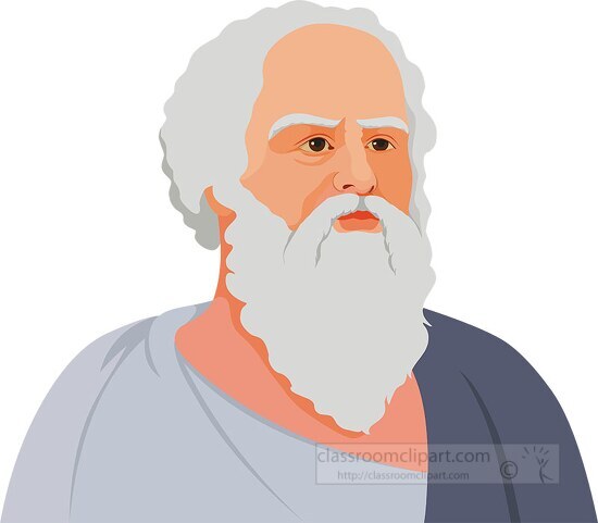 Classical Greek Philosopher Socrates Clipart - Classroom Clip Art