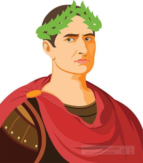 clipart of julius caesar ancient roman politican - Classroom Clip Art