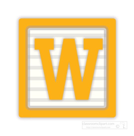 Block Letter W Block Letter W