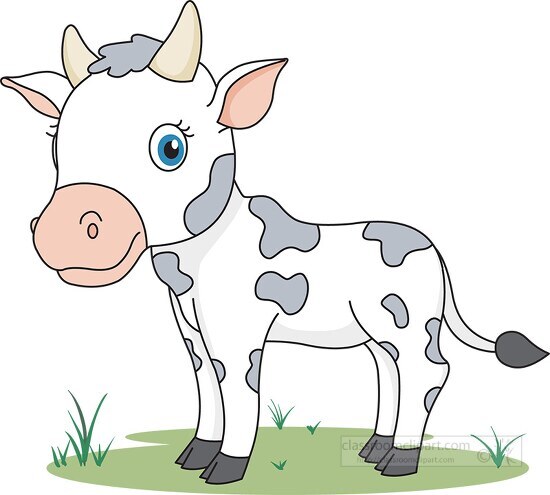 cute little cow clipart - Classroom Clip Art