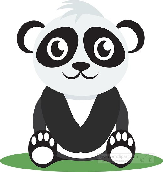 Cute Sitting Panda Clipart Classroom Clip Art 2413