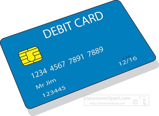 debit card clipart - Classroom Clip Art