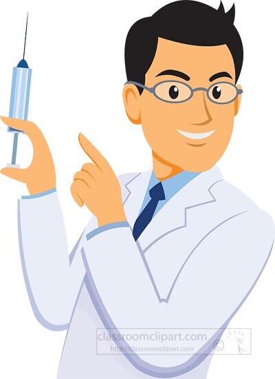 doctor holding injection clipart - Classroom Clip Art