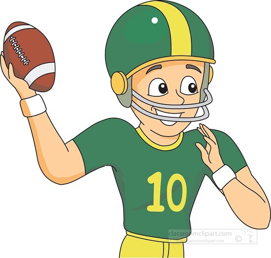 football quarterback prepares to throw football clipart Classroom Clipart