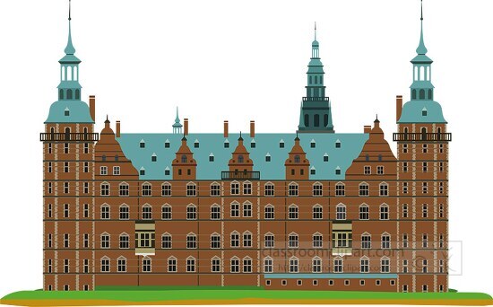 Frederiksborg Castle Hillerod Denmark Clipart - Classroom Clip Art