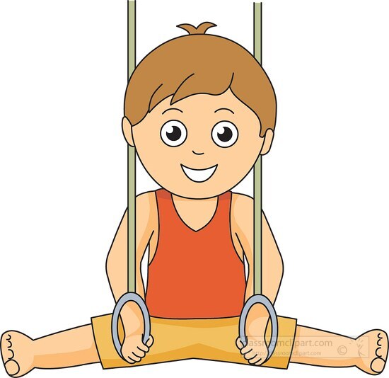 gymnastics still rings - Classroom Clip Art