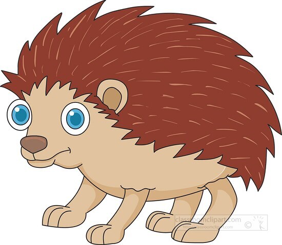 Hedgehog Clipart-hedgehog small mammal with big eyes