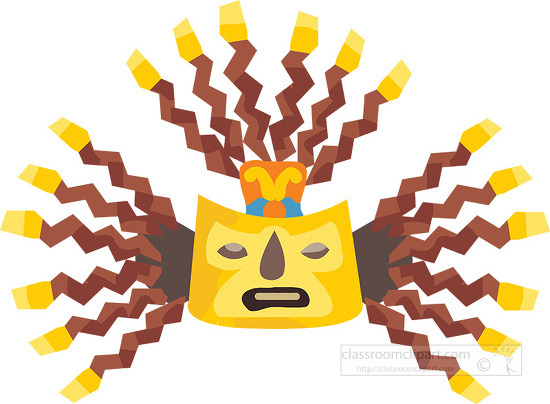 inca sun god mask clipart - Classroom Clipart