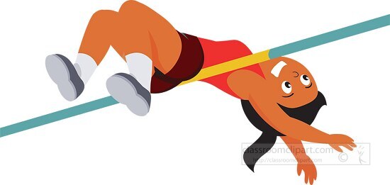 Track and Field Clipart-jumping over pole high jump clipart