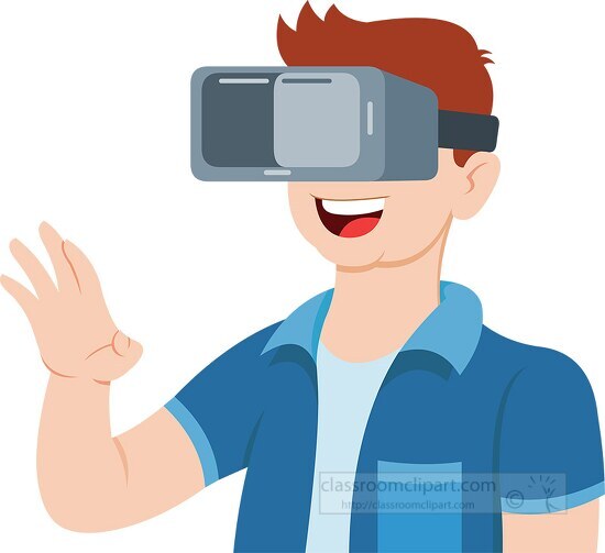 kid wearing 3d glasses clipart image Classroom Clipart