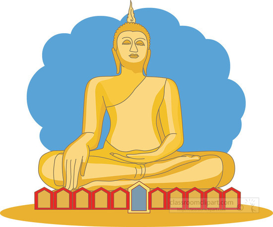 large buddha statues wat muang angthong thailand - Classroom Clip Art