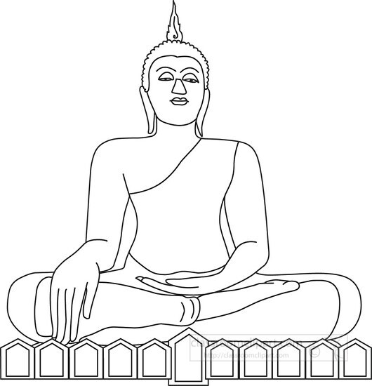 large buddha statues wat muang angthong thailand clipart - Classroom ...