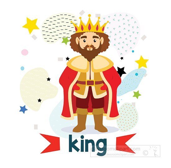 Learning To Read Pictures And Word King - Classroom Clip Art