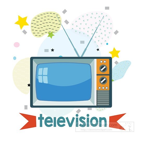 learning to read pictures and word television Classroom Clip Art
