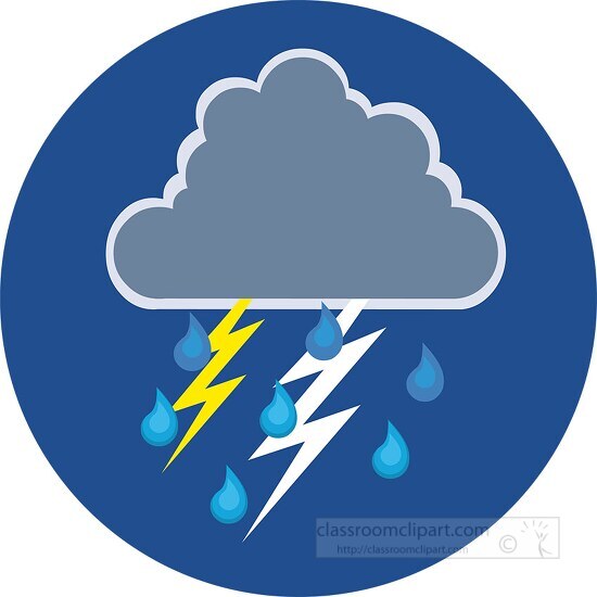 lightning rain weather icon clipart 218 - Classroom Clip Art