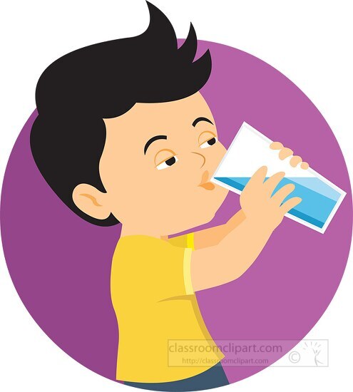 Little Boy Drinking Water From Glass Clipart Classroom Clipart – NBKomputer