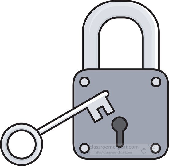 lock and key 427 - Classroom Clip Art