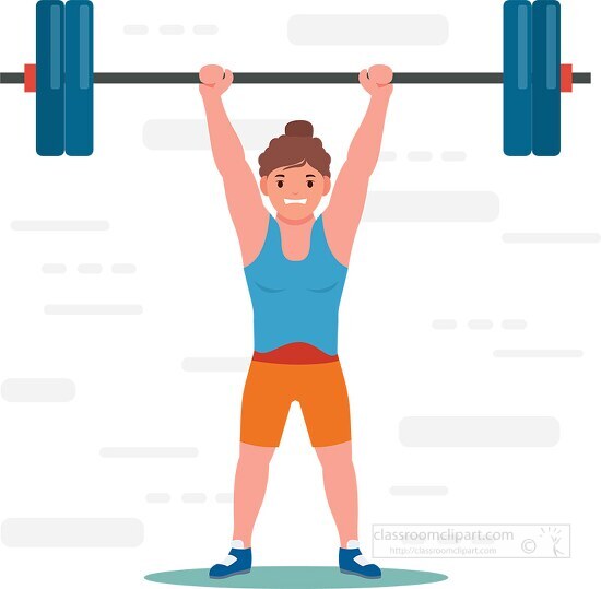 Weightlifting Clipart - man weight lifting sports clipart