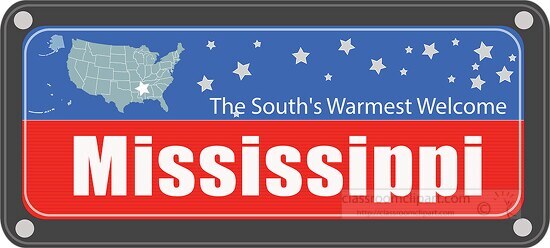 Mississippi State Clipart - mississippi state license plate with ...