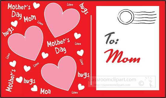 mothers day postcard clipart - Classroom Clip Art