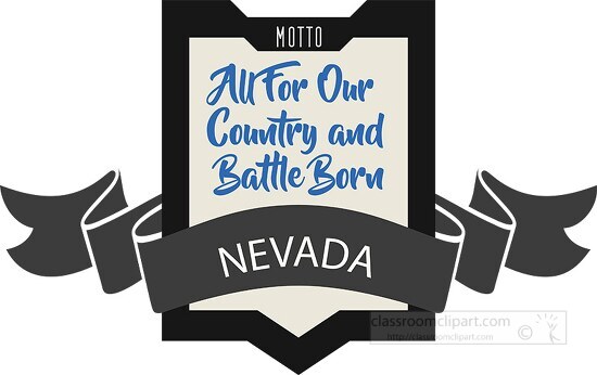 Nevada State Motto Clipart Image Classroom Clipart   Stock Vector Nevada State Motto Clipart Image 18401 