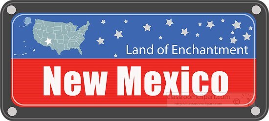 New Mexico State Clipart-new mexico state license plate with nickname ...