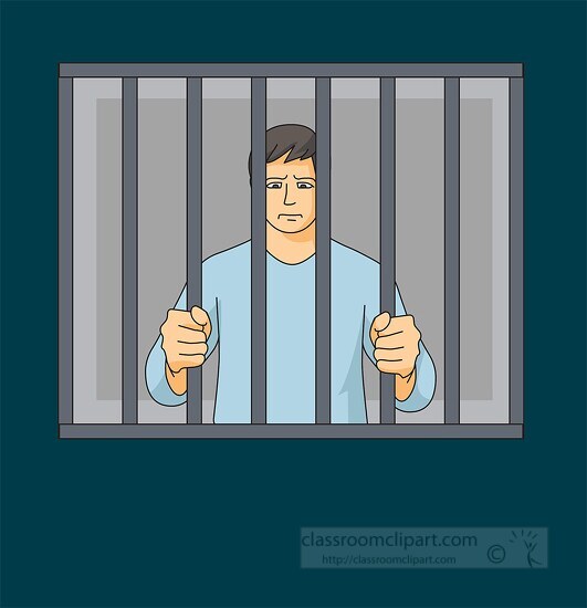 person in jail - Classroom Clip Art