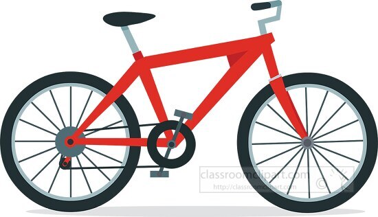 red bicycle cycling clipart - Classroom Clip Art