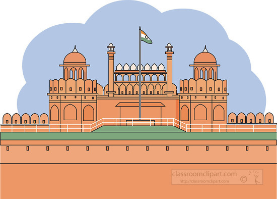 red fort india clipart - Classroom Clip Art