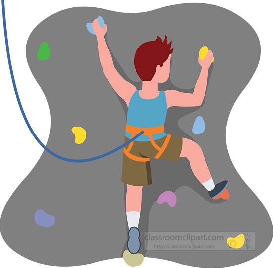 rock wall climbing exstreme sports clipart Classroom Clip Art