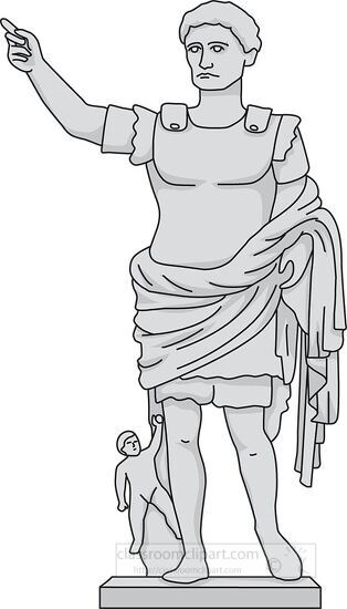 Ancient Rome Clipart - roman emperor augustus statue ancient rome clipart