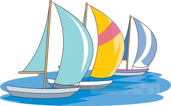 sailboat race clipart