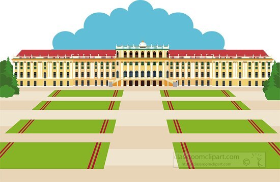 schonbrunn palace in vienna austria clipart - Classroom Clip Art