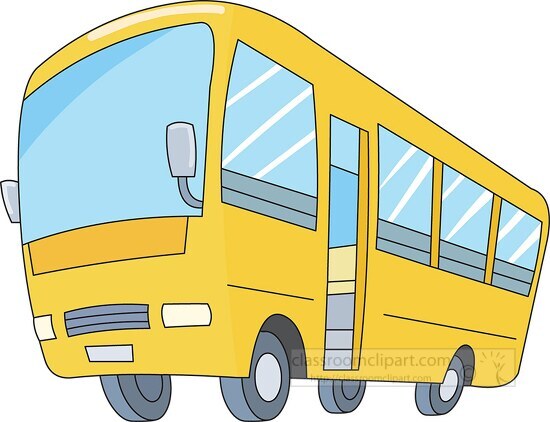 school bus cartoon style image - Classroom Clip Art