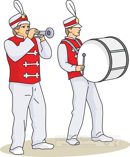 Music and Musical Instruments Clipart - school marching band clipart