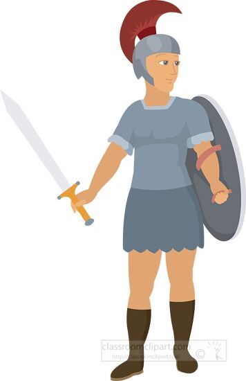 soldier uniform sword shield ancient rome clipart - Classroom Clip Art