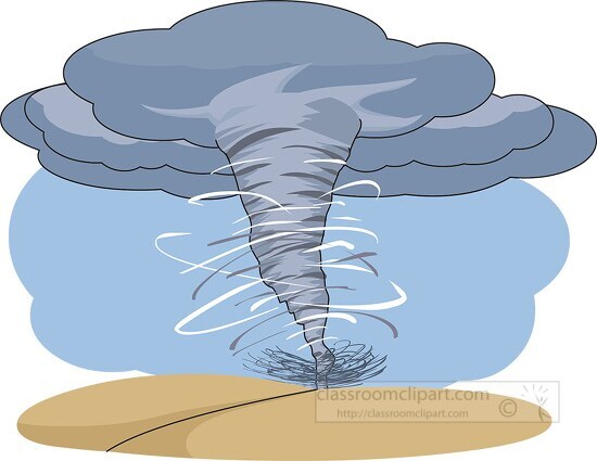 Spinning Tornado Clipart - Classroom Clip Art