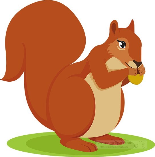 squirrel eating clipart 614 - Classroom Clipart