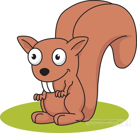 squirrel holding large acorn clipart Classroom Clipart