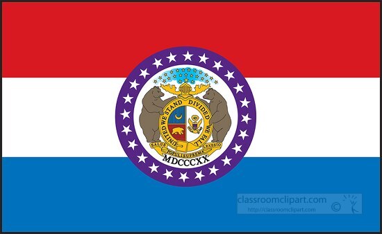 Missouri State Clipart-State of Missouri flag