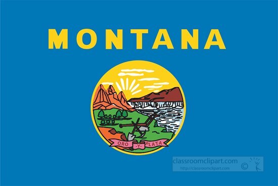 Montana State Clipartmontana state flag waving clipart