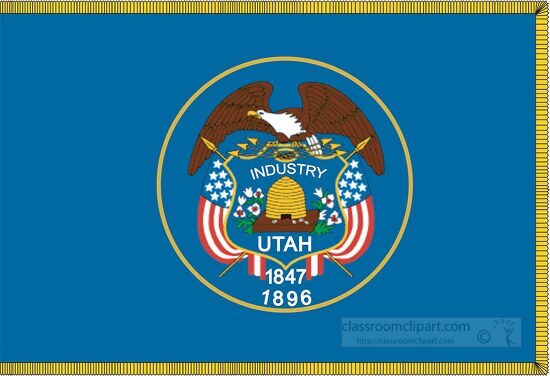 State of Utah flag - Classroom Clip Art