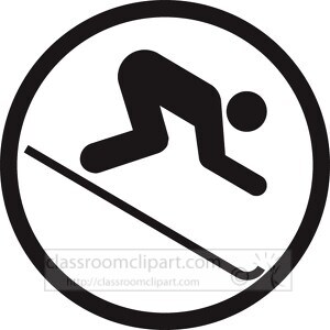 symbols downhill skiing - Classroom Clip Art