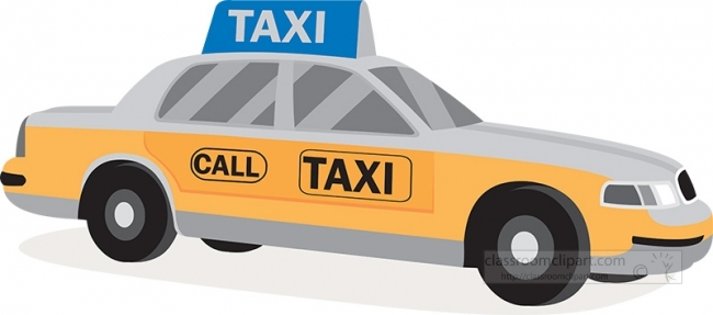 taxi for hire transportation gray clipart - Classroom Clip Art