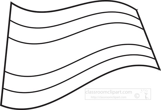 Free Thailand wavy flag black outline clipart - Classroom Clipart